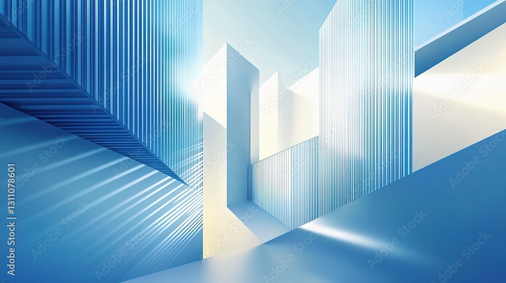 Poster abstract geometric composition with dynamic lines and shapes