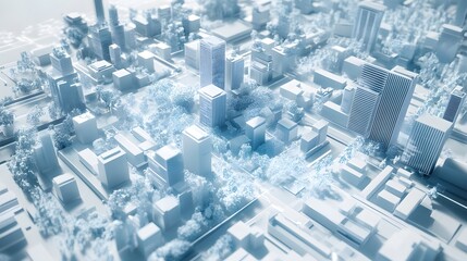 Obraz premium Futuristic Cityscape Showcasing Smart Climate Advocacy Hub with AI Powered Innovations