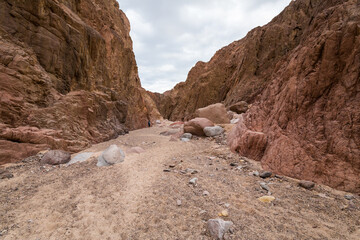 Wadi El Veshwash canyon in Sinai Peninsula