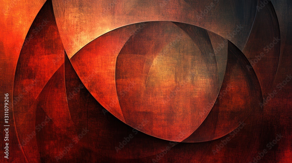 Poster abstract geometric canvas: a captivating abstract artwork showcasing a series of intersecting geomet