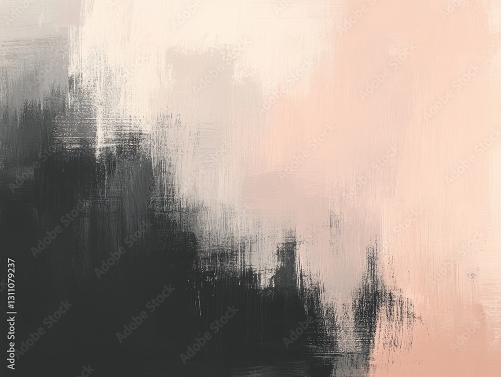 Poster abstract strokes in pastel: a captivating artwork blending abstract strokes of gentle colors, soft p