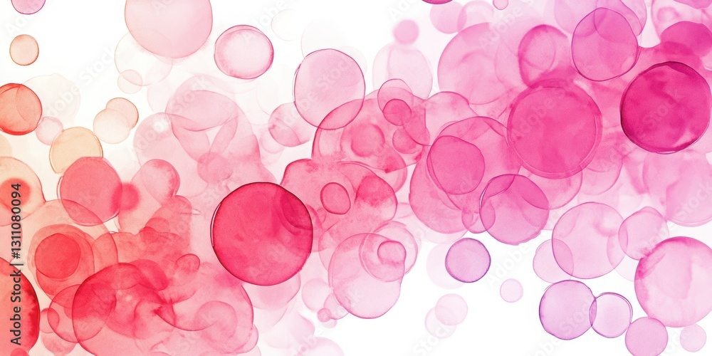 Poster abstract bubble symphony: a captivating abstract artwork featuring a cascade of overlapping circles 