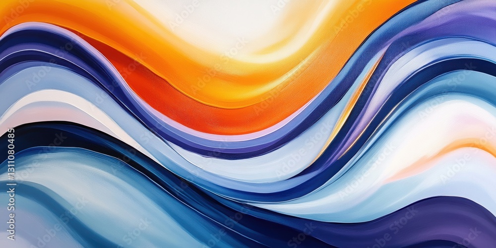 Poster abstract swirls of color: an abstract artwork featuring a dynamic interplay of swirling, flowing lin