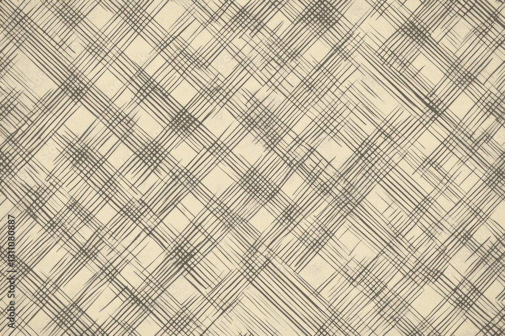 Poster artistic grid lines: an abstract art piece composed of intersecting lines in varying shades of gray,