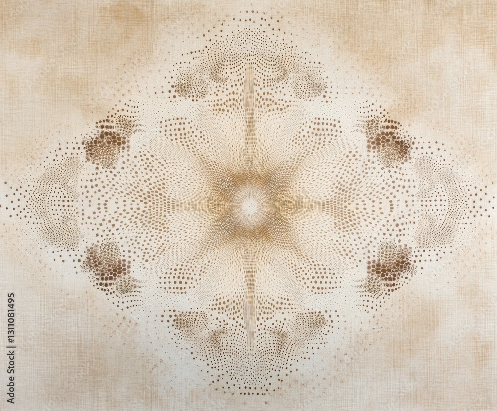 Poster abstract geometric pattern: an intricate, symmetrical design of abstract shapes creates a mesmerizin