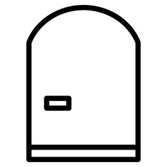 Arch Arched Door Line Icon