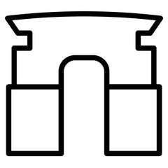 Arch Country France Line Icon