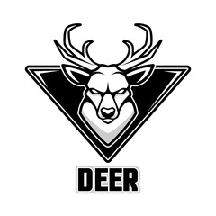 animal head logo emblem vector design monochrome