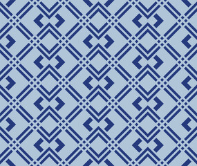 Japanese Square Diamond Line Vector Seamless Pattern
