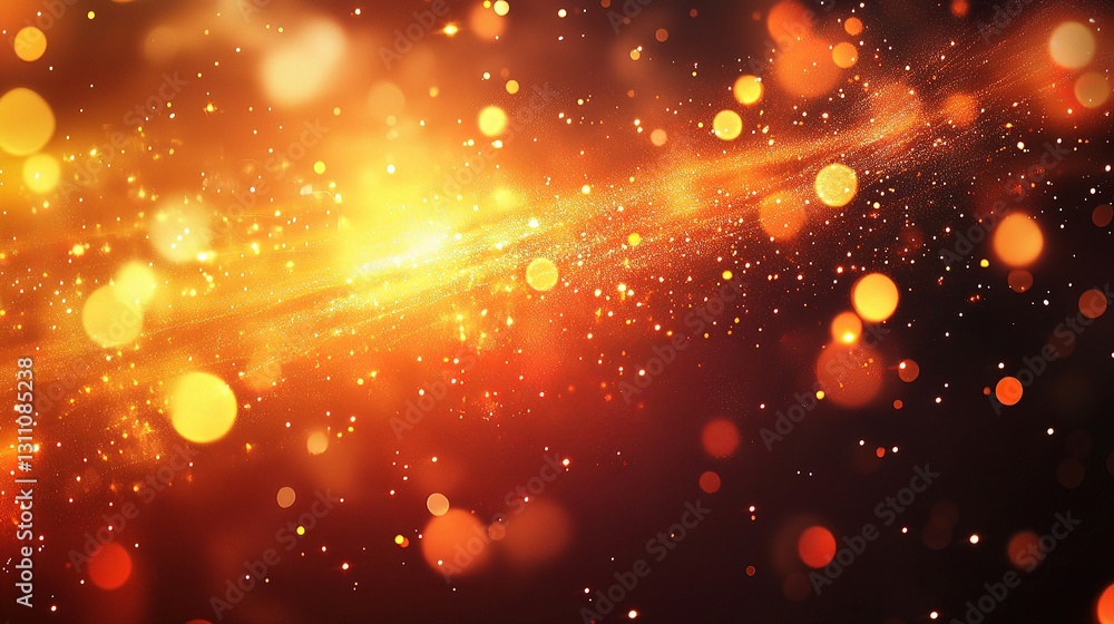 Poster abstract digital background with glowing lines and bokeh effect