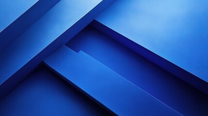Obraz premium Abstract Geometric Lines and Shapes in Dynamic Blue Tones