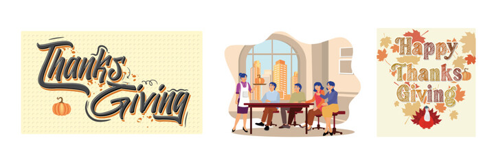 Families celebrate Thanksgiving by enjoying roasted pumpkin and turkey.