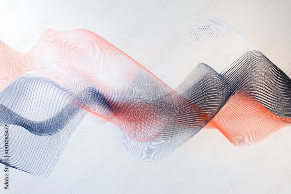 Poster abstract flowing lines: captivating artwork featuring a dynamic blend of lines, creating a sense of 