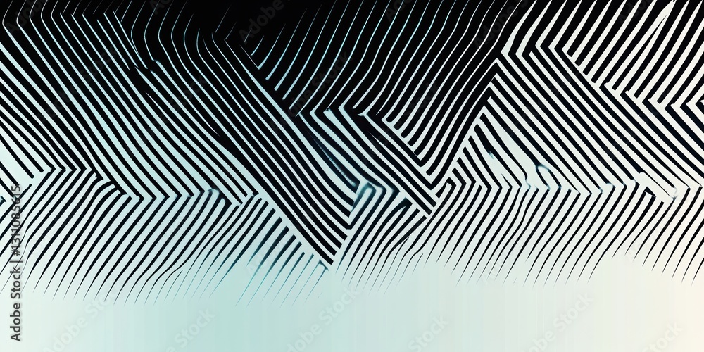 Poster geometric maze: a modern graphic design of complex interconnected lines that form an intricate maze 