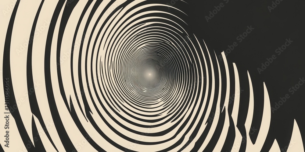 Poster optical illusion: a mesmerizing optical illusion with concentric circular patterns of lines that dra