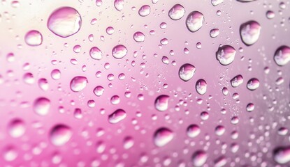 Close-up water droplets on tinted glass