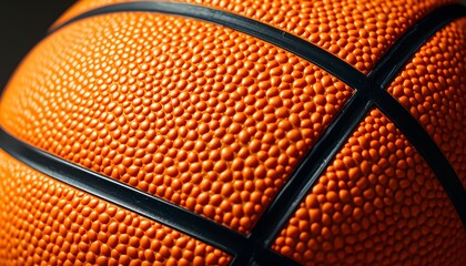Fototapeta premium A close up capture of the texture of a basketball