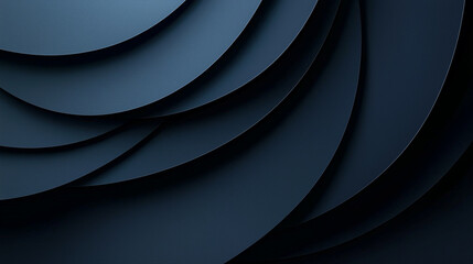 Abstract dark blue swirling layered paper design background art curve waves depth image style modern