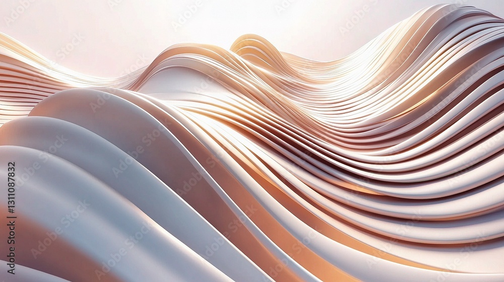 Poster abstract 3d rendering of fast moving lines in dynamic stripes