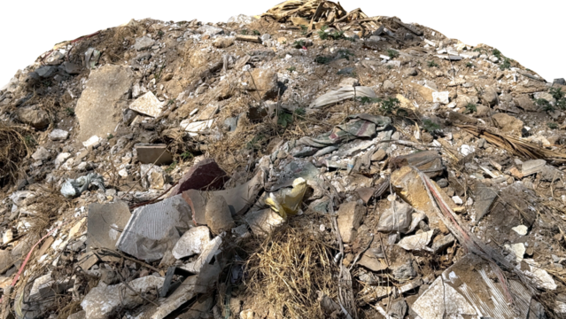 Heap of Construction Waste Materials | Rubble, Debris, Scrap for Recycling and Environmental