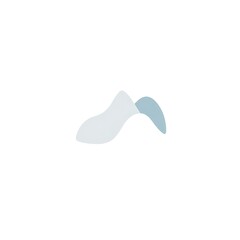 Minimalist Geometric Illustration in Soft Grays and Blues on White Background