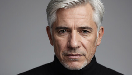 Fototapeta premium Confident Senior Architect with Silver Hair