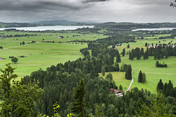 Scenic Bavarian Landscape from Neuschwanstein Castle