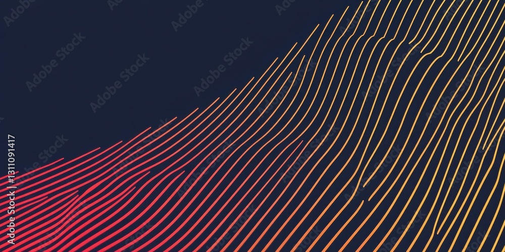 Poster abstract waveform: a vibrant, digitally rendered abstract composition featuring undulating lines tha