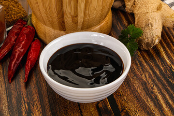 Asian unagi sauce in the bowl