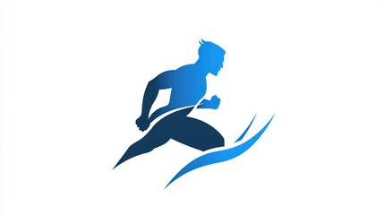 Abstract Running Man Silhouette