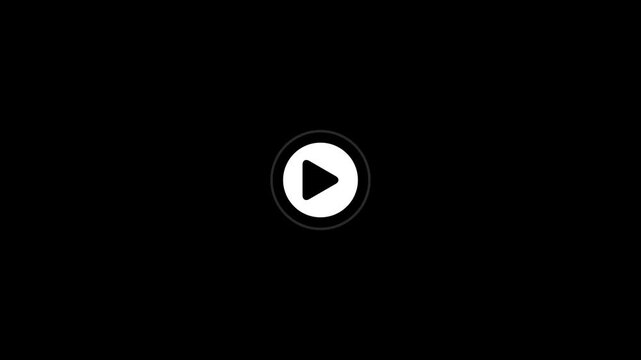 Animation of video and music play button icon.Music Play button icon animation.Video player button icon animation.