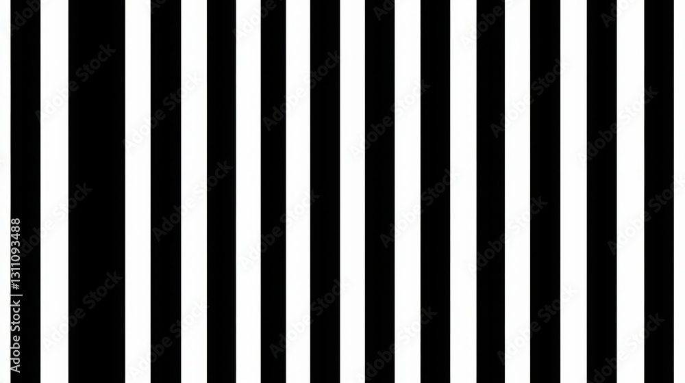 Poster monochrome vertical stripes: an abstract composition featuring a repeating pattern of black and whit
