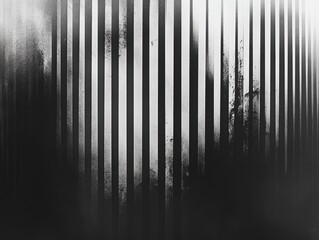 Grayscale Texture of Vertical Stripes: A striking grayscale abstract background with a pattern of vertical stripes, creating a sense of depth, contrast, and subtle artistic texture.