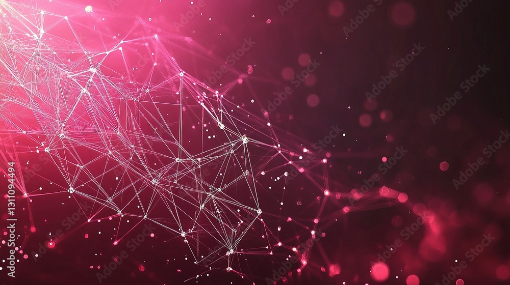 Poster abstract digital background with interconnected lines and scale effect