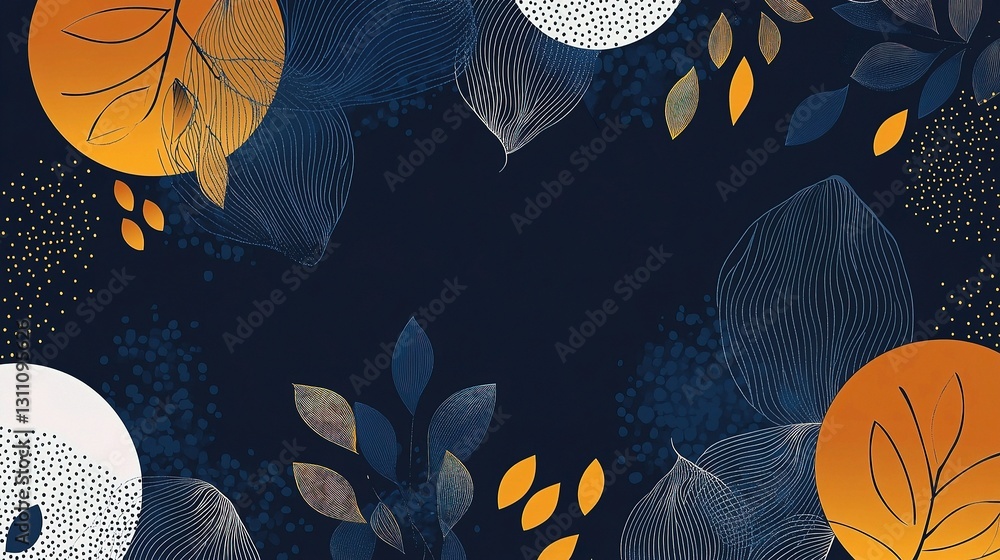 Poster modern abstract vector background with unique patterns and shapes