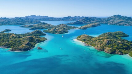 Obraz premium Tropical Islands Aerial View