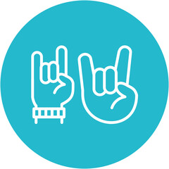 Rock Hand Gesture Icon