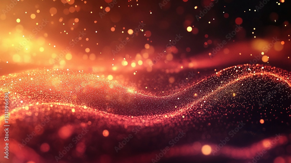 Poster abstract technology background with glowing lines and sparkles