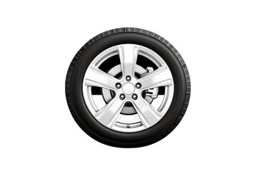 Obraz premium A sleek car wheel showcasing modern automotive design.