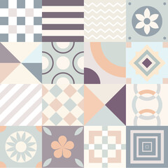 set of seamless geometric patterns