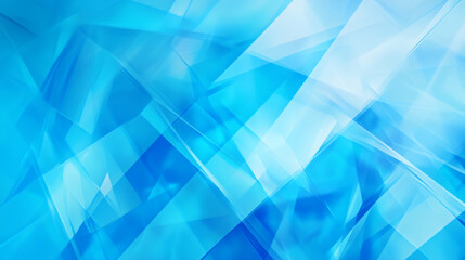 Obraz premium Abstract Blue Crystal Geometry. A vibrant abstract composition featuring overlapping translucent shapes in varying shades of blue. Abstract blue geometric shards create a dynamic, modern and energetic