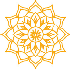 Ornate Gold Mandala Design for Decorative Use. Colorful mandala design. coloring mandala.