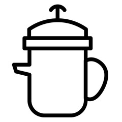 Kettle Teapot Drink Line Icon