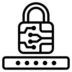 Digital Lock Icon