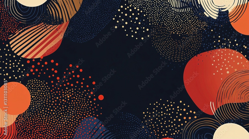 Poster modern abstract vector background with colorful patterns and lines