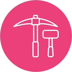 Pickaxe and Hammer Icon