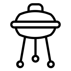 Bbq Grill Cooking Line Icon