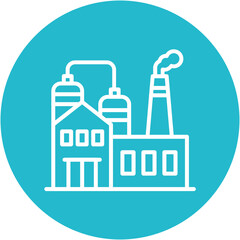 Obraz premium Industrial Plant Icon
