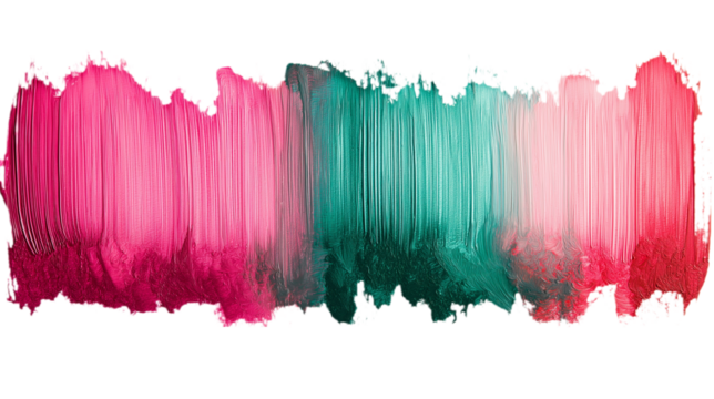 A bold brushstroke of red and green paint, merging vibrant colors in a dynamic and expressive motion, symbolizing creativity, energy, and artistic freedom. This image captures the essence of color ble