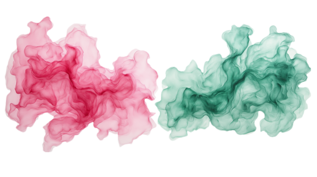 A bold brushstroke of red and green paint, merging vibrant colors in a dynamic and expressive motion, symbolizing creativity, energy, and artistic freedom. This image captures the essence of color ble
